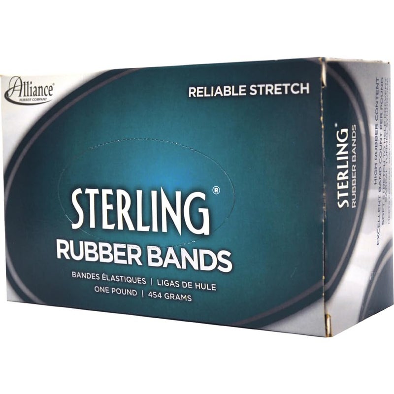 Alliance Rubber 25405 Sterling Rubber Bands Size #117B, 1 Pound Box Contains Approx. 250 Bands (7" x 1/8", Natural Crepe) Beige - Image 3